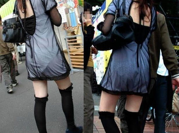 【パンツの線】ついつい目で犯してしまう素人透け撮り画像集