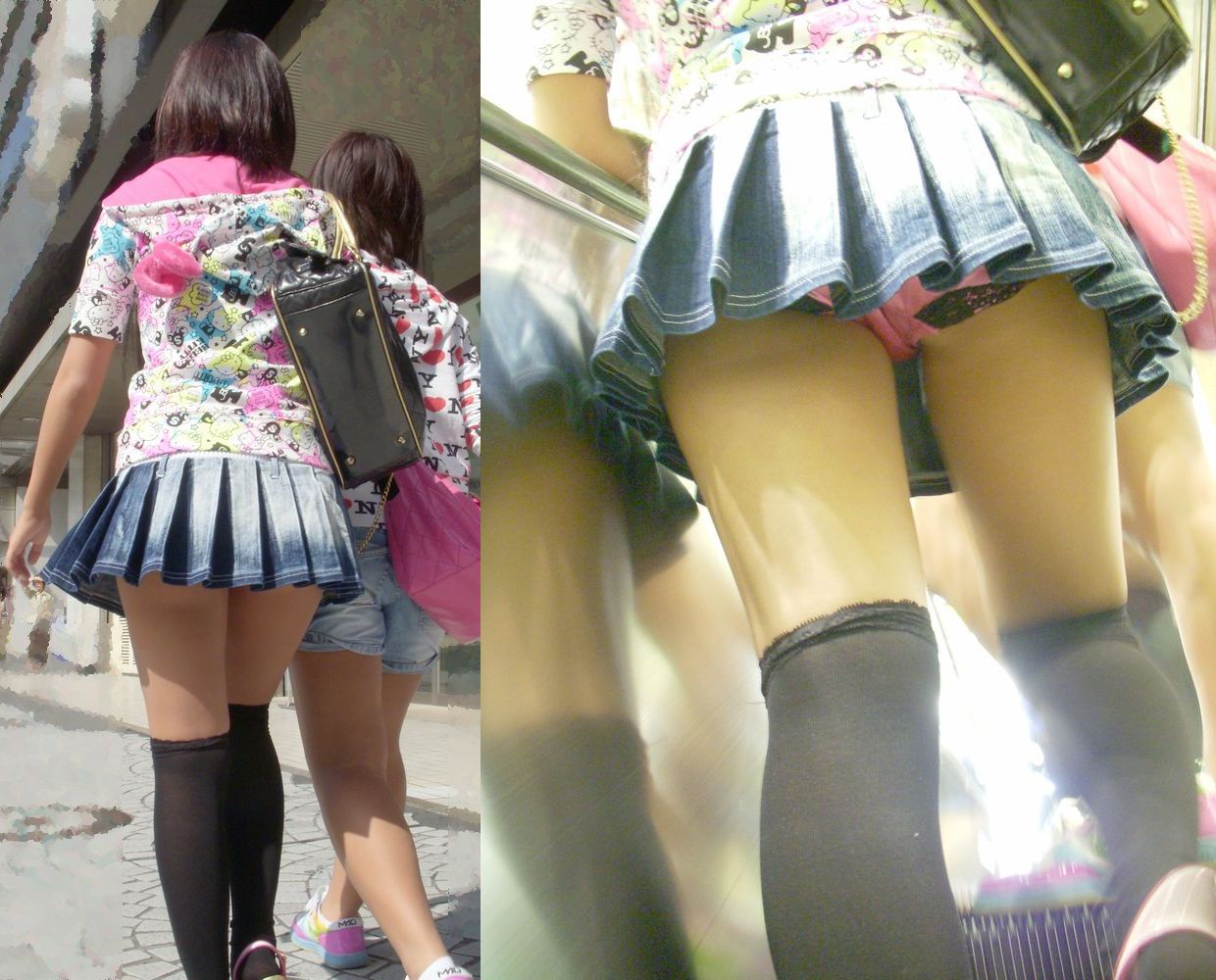 【パンチラ輸送機器】エスカレーターって自動的にパンツ見せてくれるよね