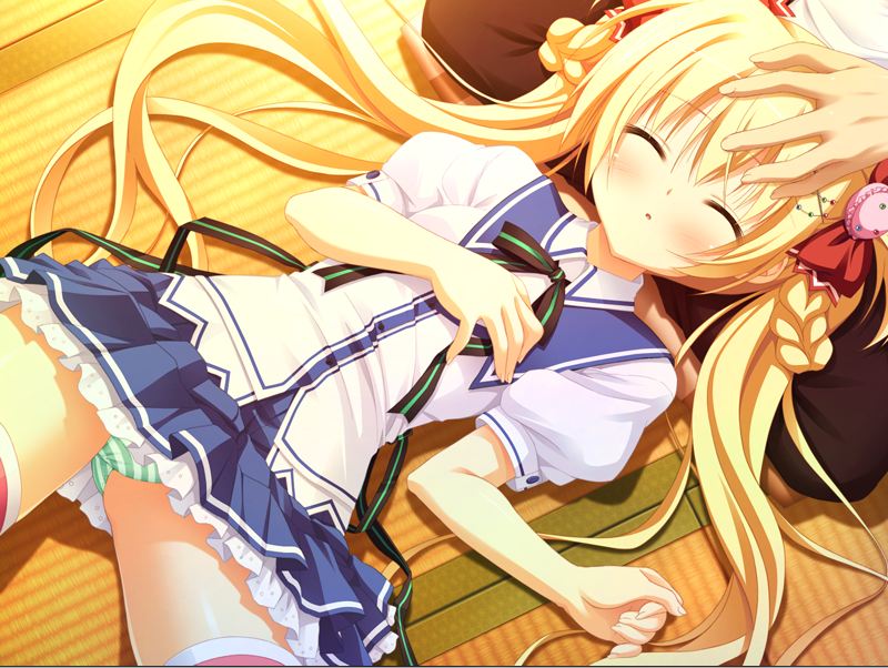 二次元,縞パン,エロ画像,美少女,パンツ【9】