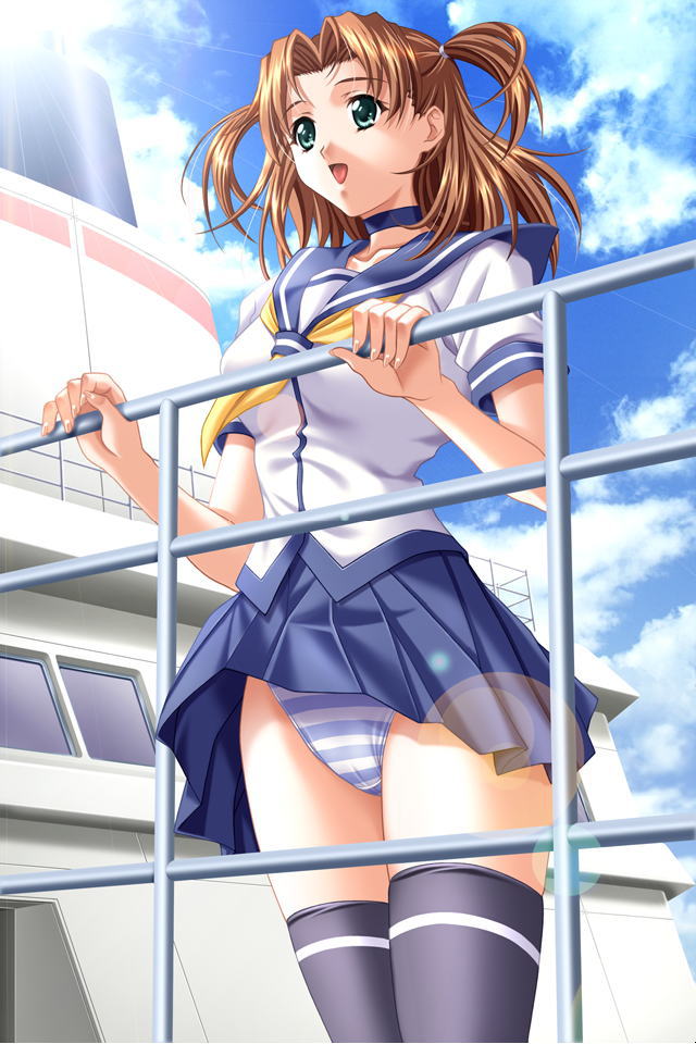 二次元,縞パン,エロ画像,美少女,パンツ【26】