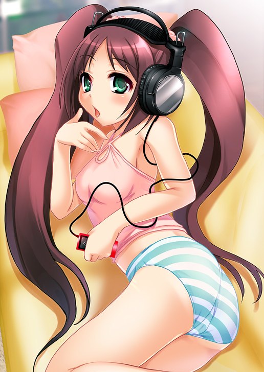 二次元,縞パン,エロ画像,美少女,パンツ【29】