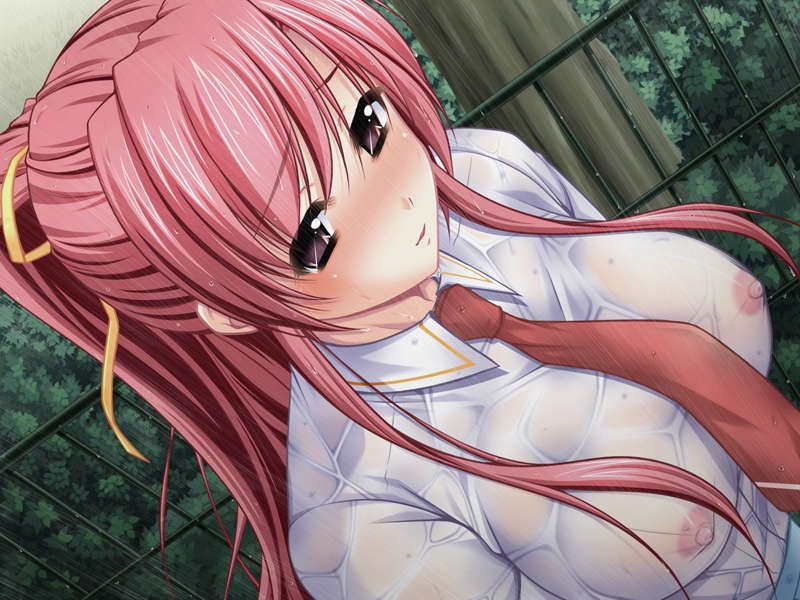 JK,雨,濡れ,二次元,透け,エロ画像,女子校生【9】