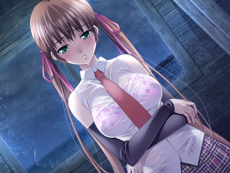 JK,雨,濡れ,二次元,透け,エロ画像,女子校生【15】