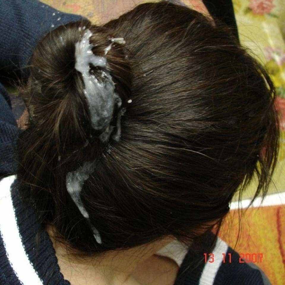 髪の毛,ぶっかけ,髪射,エロ画像,精子【22】