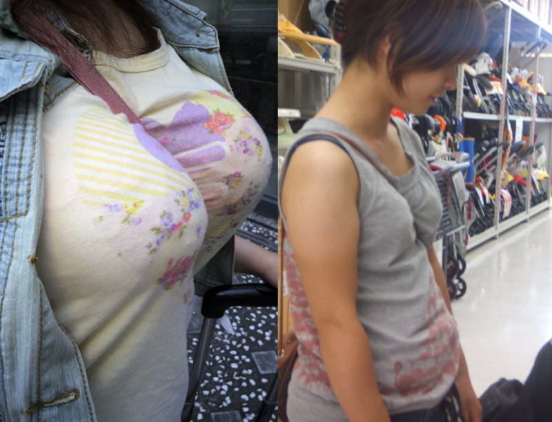巨乳,貧乳,パイスラ,おっぱい,比較,エロ画像