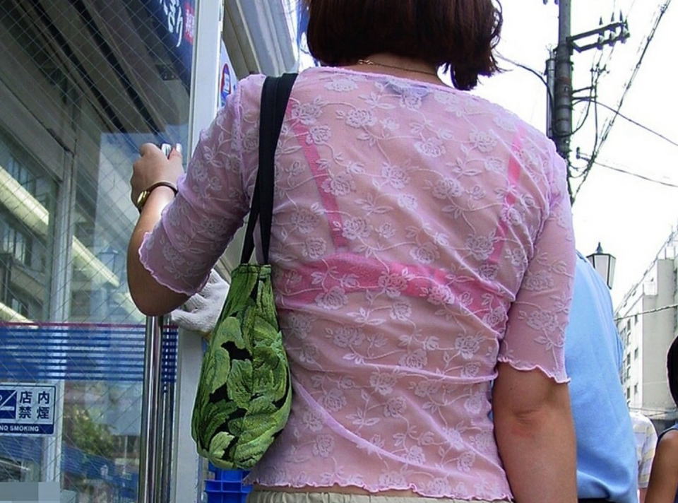 ブラジャー,透け,透けブラ,街撮り,エロ画像
