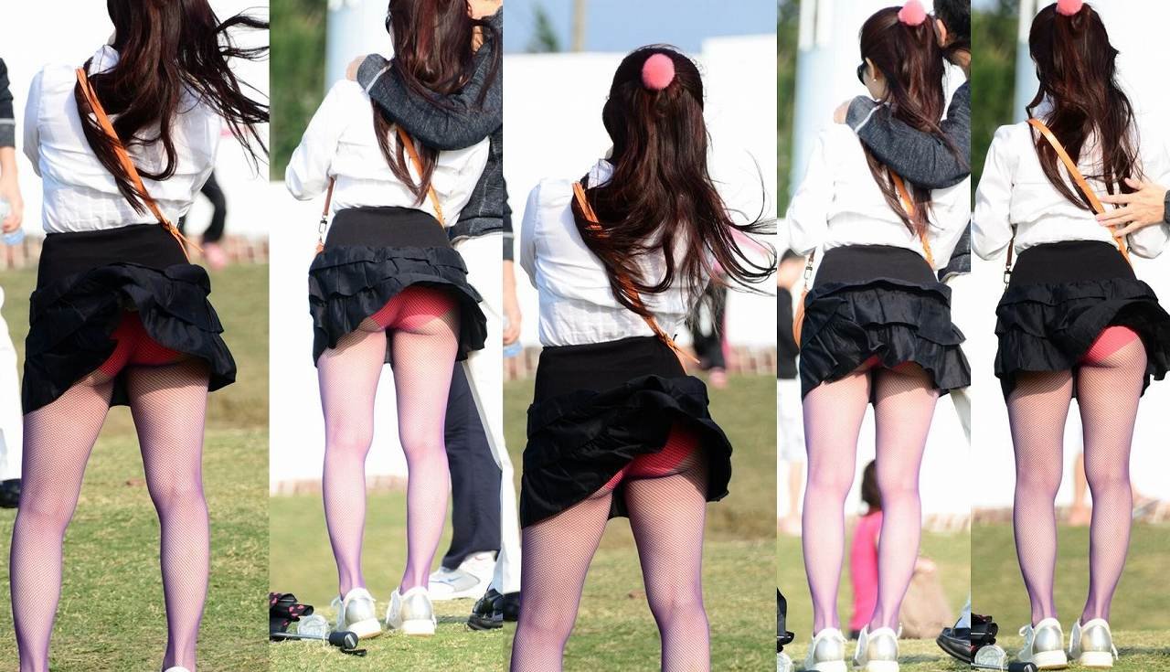【風パンチラ】強風でスカートがめくれちゃった決定的瞬間画像が凄いｗｗｗ（画像38枚）