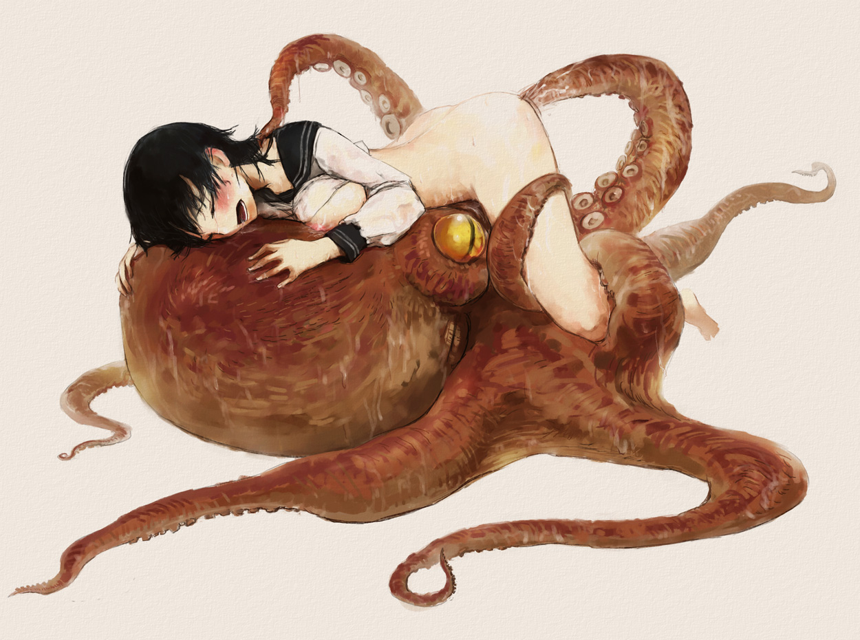海,軟体動物,犯す,二次元,異種姦,エロ画像,タコ,イカ