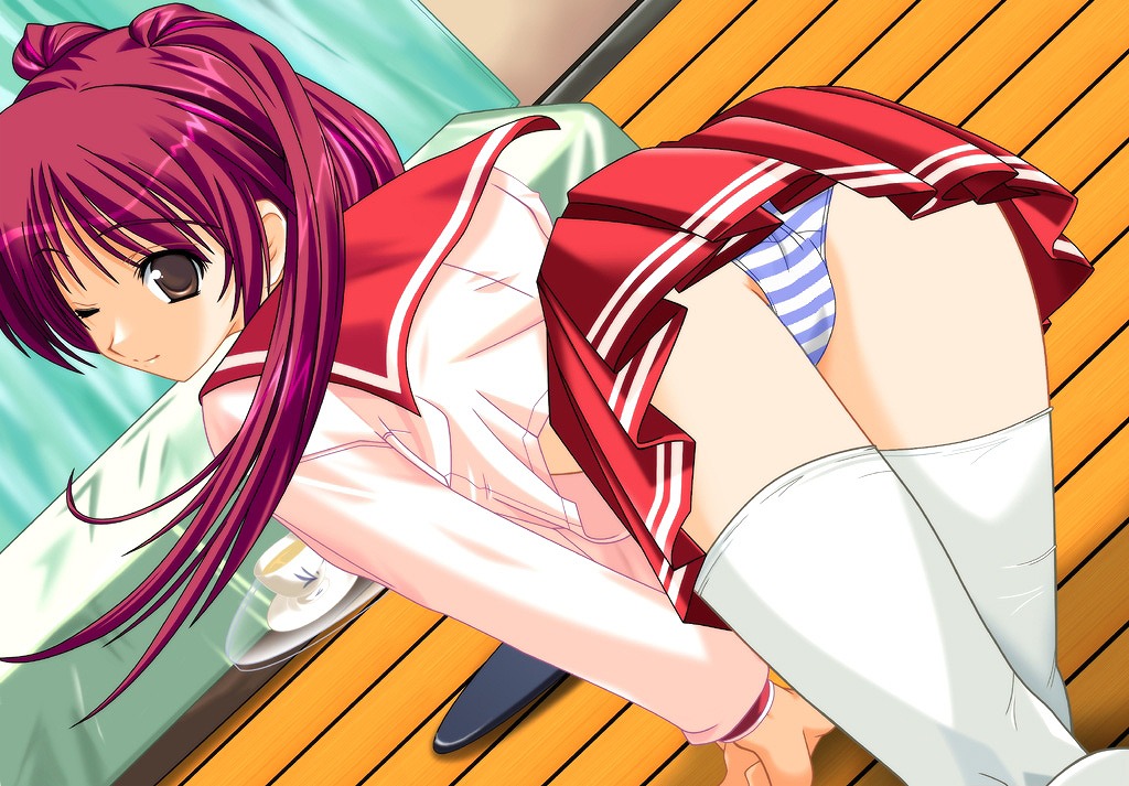【二次元】縞々パンツ穿いてる女の子に興奮しちゃう人集まれ！（画像50枚）