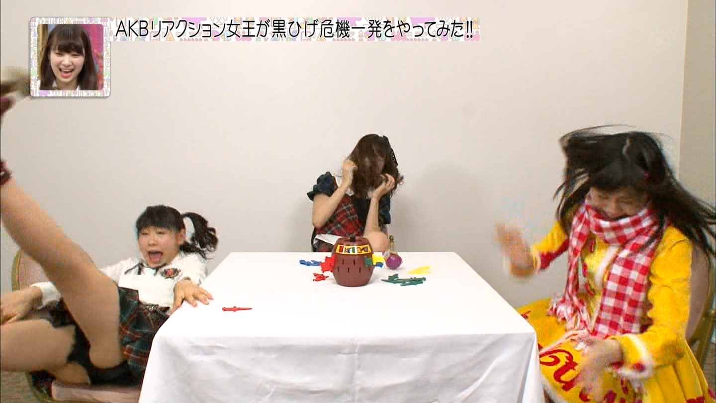 フジテレビで女子中学生のAKB西野未姫がリアクション芸でパンチラする放送事故