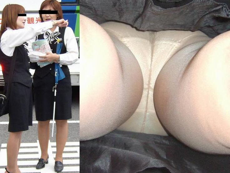 【逆さ撮り画像】OLのスカートに潜り込むとこう見える