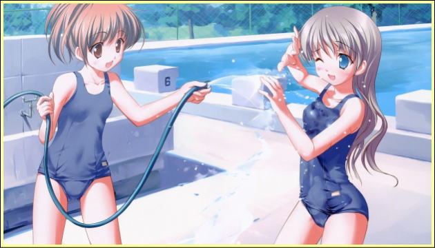 【二次元】 冬本番だけどスク水着た可愛い女の子の画像ください！