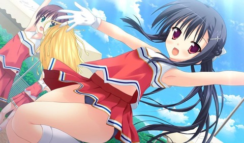 頑張る貴方をエロ応援してくれるチアガール娘のエロフェチ画像
