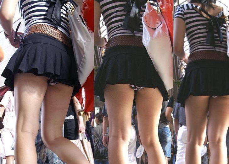 短いは正義！チラっと見えるミニスカパンチラ画像