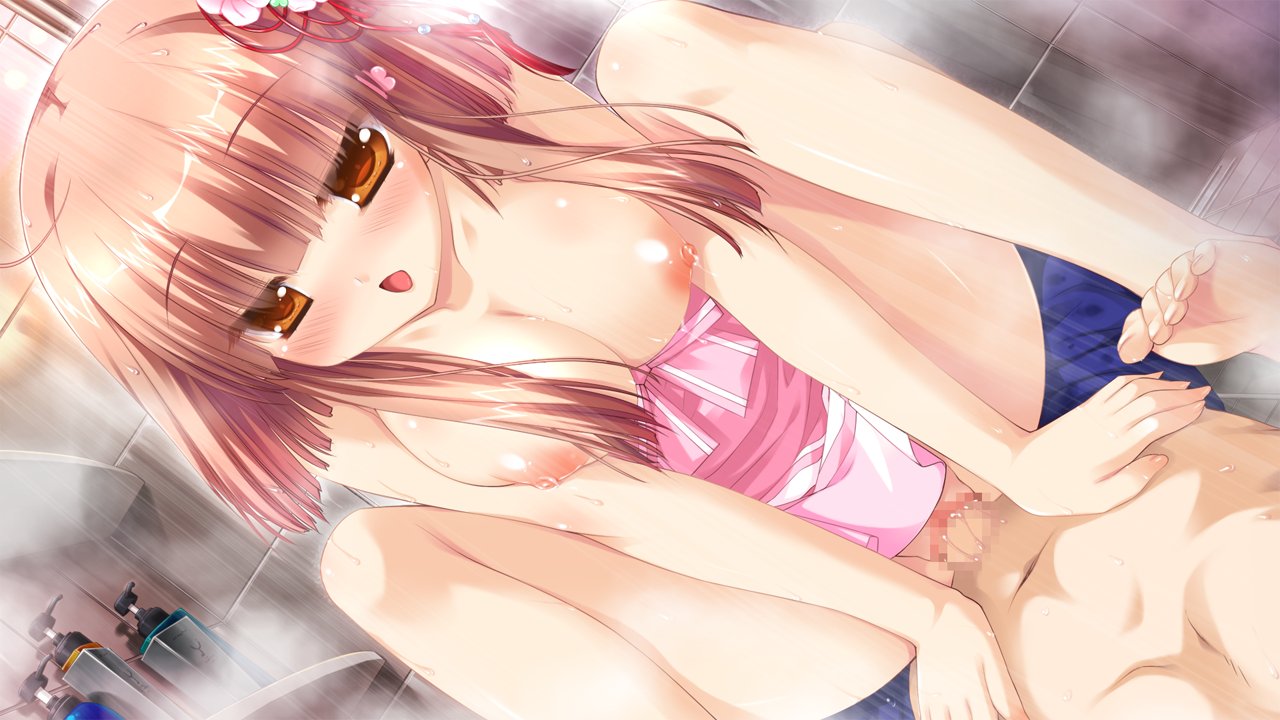 二次元　一緒に入りたくなる入浴中の美少女エロ画像