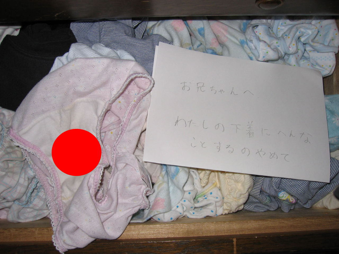 妹の下着に”へんなこと”したお兄ちゃん