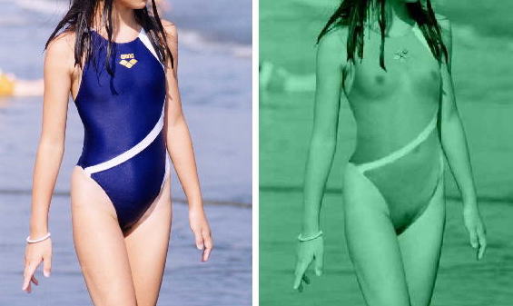 【画像あり】赤外線で裸が見えた！日本の夏はヌーディスト・ビーチよりエロいかも！（水着ギャル編）