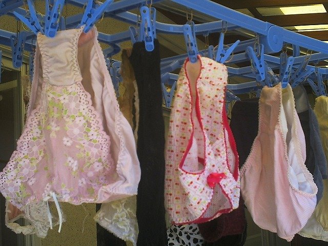ベランダの洗濯物エロ画像!干している女と干された下着【12】