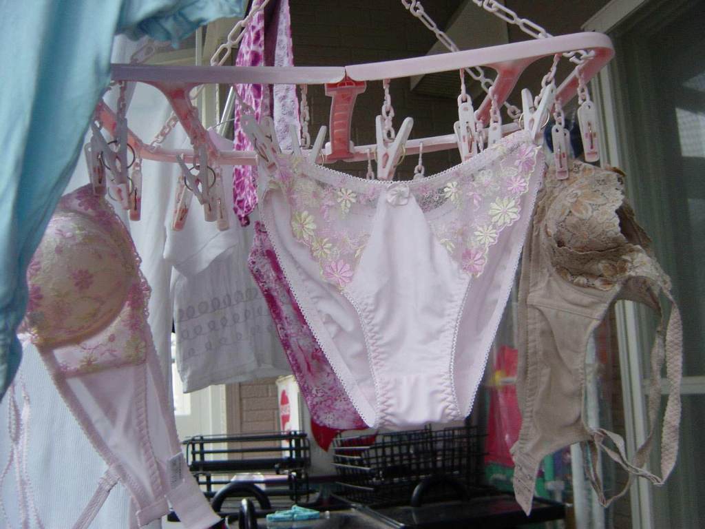 ベランダの洗濯物エロ画像!干している女と干された下着【21】