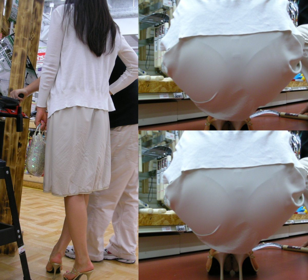 【スケ下着】街中でパンティ透けさせて歩いてる見せたがり女のエロ画像【22】
